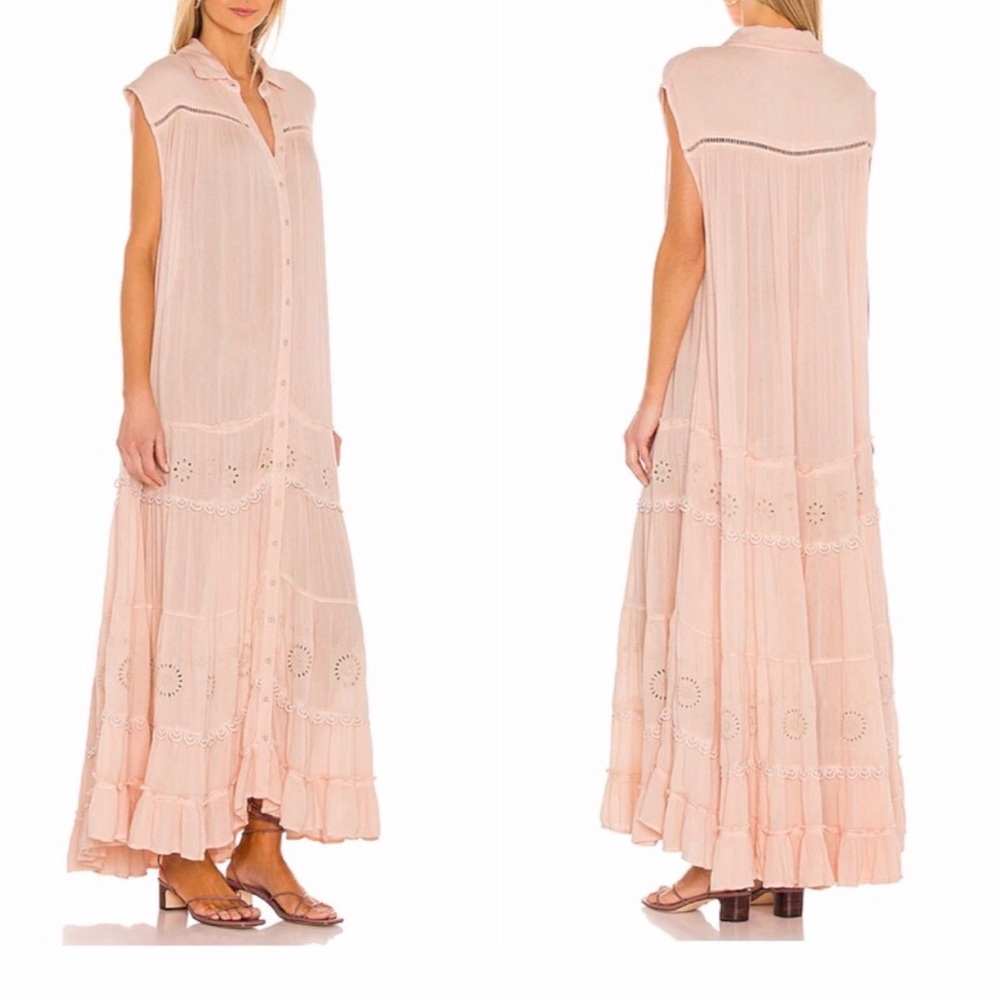 FREE PEOPLE Pretty Cozy Maxi Ecru Dress - Picture 4 of 16